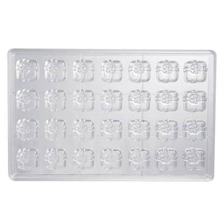 Ciocolaterie - Matrite, Ustensile - Matrita Policarbonat Cutiute Cadou 28 Praline Ciocolata, 2,6 x 2,6 x H 2 cm, 11 gr
