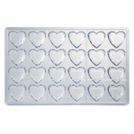 Ciocolaterie - Matrite, Ustensile - Matrita Policarbonat Diamant 24 Praline Ciocolata, Ø 3,3 x H 1,5 cm, 10 gr