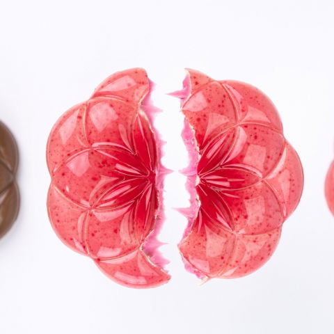 Matrita Policarbonat Flower, 2 cavitati, 10.9 x 10.7 x H 1.25 cm, 90 gr [2]