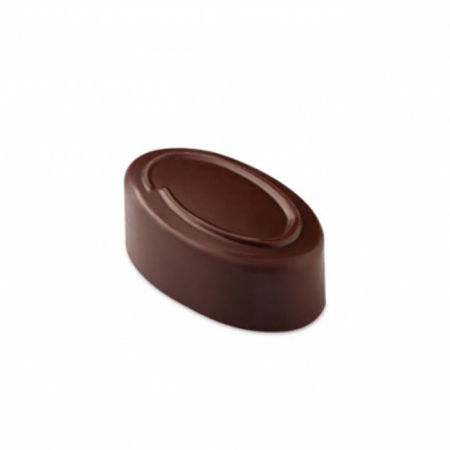 Ciocolaterie - Matrite, Ustensile - Matrita Policarbonat Gama Artisanal 21 Praline Ciocolata Ovale, 3.7 x 2.1 x H 1.4 cm, 10 g