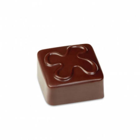 Ciocolaterie - Matrite, Ustensile - Matrita Policarbonat Gama Artisanal 21 Praline Ciocolata Patrate, 2.6 x 2.6 x H 1.3 cm, 10 g