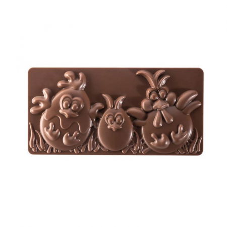 Matrita Policarbonat Gama Choco Bar Fiorani Prienteni de Paste - 3 Tablete, 15.4 x 7.2 x H 1.5, 100 g [2]