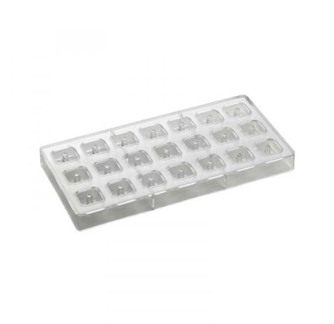 Ciocolaterie - Matrite, Ustensile - Matrita Policarbonat Gama Iconic 21 Praline Patrate, 2.6 x 2.6 x H 1.6 cm, 10 gr