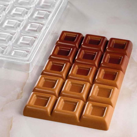 Matrite Tablete, Batoane, Snack Ciocolata - Matrita Policarbonat Gama Maxi Choco Davide Comaschi 25 x15 x H 2 cm