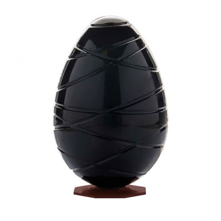 Matrite Oua Ciocolata - Matrita Policarbonat Oua Ciocolata Model Bond 210 g, 2 cavitati, Ø 10.1 x H 15 cm