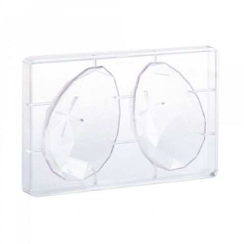 Matrite Oua Ciocolata - Matrita Policarbonat Oua Ciocolata Model Diamant 210 g, 2 cavitati, H 15 cm