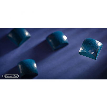 Ciocolaterie - Matrite, Ustensile - Matrita Policarbonat Patrat Diamant 24 Praline Ciocolata 2.55 x 2.55 x H 1.5 cm, 9.5 gr