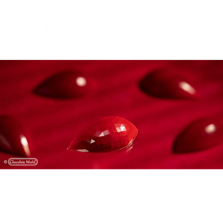 Ciocolaterie - Matrite, Ustensile - Matrita Policarbonat Quenelle Diamant 18 Praline Ciocolata 4.55 x 2.5 x H 1.25 cm, 7.5 gr