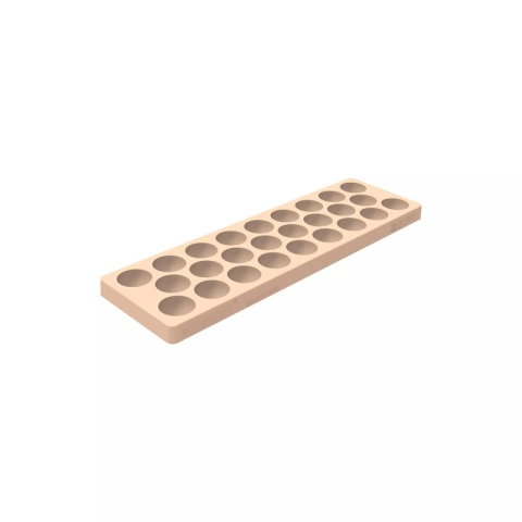 Ciocolaterie - Matrite, Ustensile - Matrita Policarbonat + silicon, 24 Praline Semisfera, Ø 3.5 x H 1.8 cm, 12 ml (CH037)