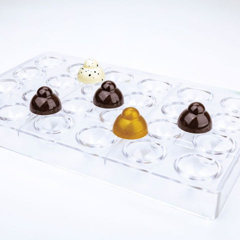 Ciocolaterie - Matrite, Ustensile - Matrita Policarbonat Venere 24 Praline Ciocolata, Ø 3.1 x H 2.2 cm, 10.6 gr