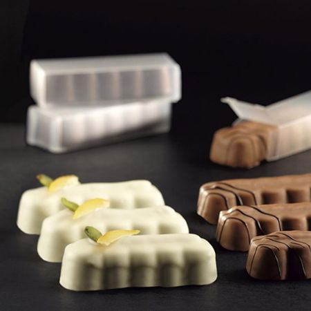 Ciocolaterie - Matrite, Ustensile - Matrita silicon Delicious Snack 15 cavit. 9x3xh1,9cm