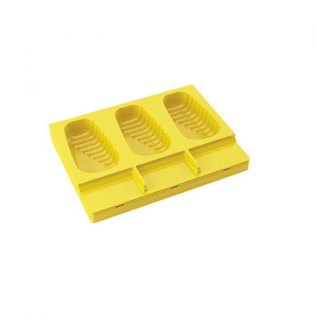 Matrite, Forme Inghetata, Gelaterie - Matrita Silicon Inghetata pe bat Acapulco 3 cavitati, 90 ml