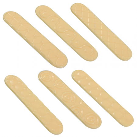 Matrite Plastic Decor Ciocolata pentru Eclair, Set 6 Buc, 36 Decoruri [3]