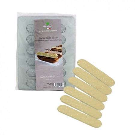 Matrite Plastic Decoruri Ciocolata - Matrite Plastic Decor Ciocolata pentru Eclair, Set 6 Buc, 36 Decoruri
