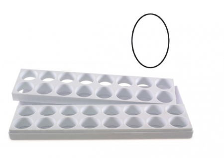 Seturi Formare Monoportii si Mignon - Mignon Oval 4.2 x 3 x H 2.5 cm - Set 2 Matrite Formare 32 Produse, Tava 40 x 20 cm