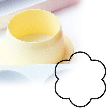 Seturi Formare Monoportii si Mignon - Monoportii Floare Ø 6.5 x H 4 cm - Decupator Plastic Baze si Insertii