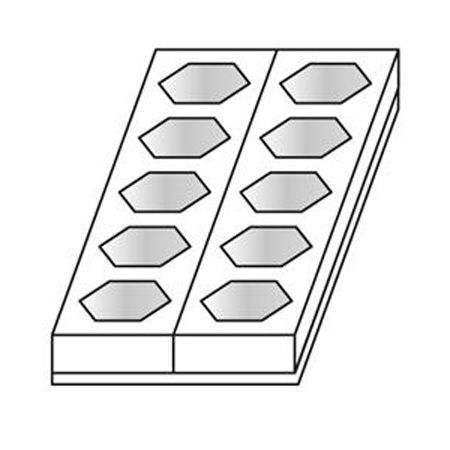 Seturi Formare Monoportii si Mignon - Monoportii Hexagonale Ø 6.5 x H 4 cm - Set 2 Matrite Formare 10 Produse, Tava 40 x 17 cm
