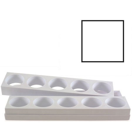 Seturi Formare Monoportii si Mignon - Monoportii Patrate 6 x 6 x H 4 cm - Set 2 Matrite Formare 10 Produse, Tava 40 x 17 cm