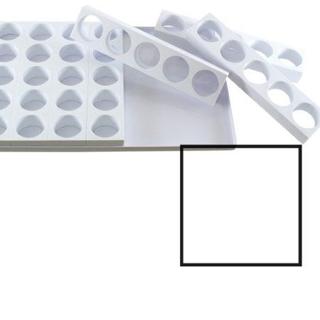 Seturi Formare Monoportii si Mignon - Monoportii Patrate 6 x 6 x H 4 cm - Set 7 Matrite Formare 35 Produse, Tava 60 x 40 cm