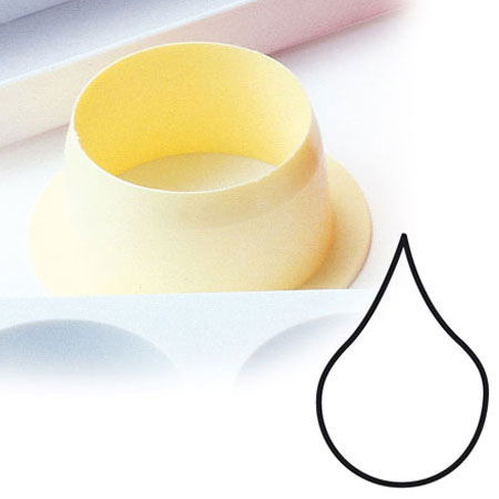 Seturi Formare Monoportii si Mignon - Monoportii Picatura 9 x 6 x H 4 cm - Decupator Plastic Baze si Insertii