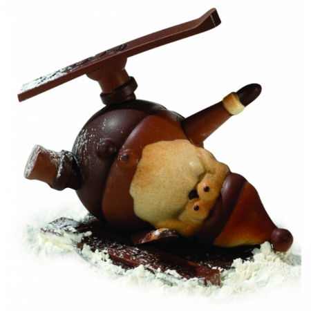 Ciocolaterie - Matrite, Ustensile - Mos Craciun 3D Ø15xh17 cm - Kit Matrite Plastic 2 Subiecte