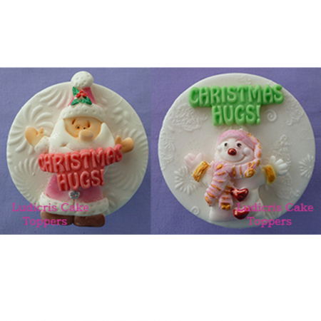 Mulaje de Silicon - Mulaj Silicon Craciun - Imbratisari, Ø 4 si 7.1 cm, 2 Subiecte