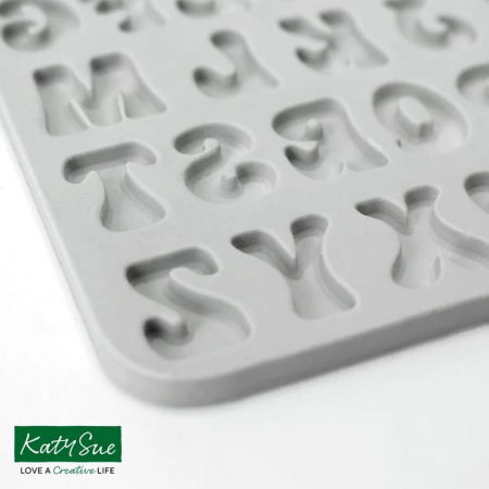 Ustensile Decorare Tort - Mulaj Silicon Alfabet + Cifre Stil Funny H 1.4 cm