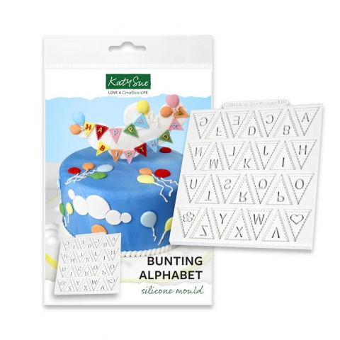 Ustensile Decorare Tort - Mulaj Silicon Alfabet pe Fanioane 2.3 x 2 cm