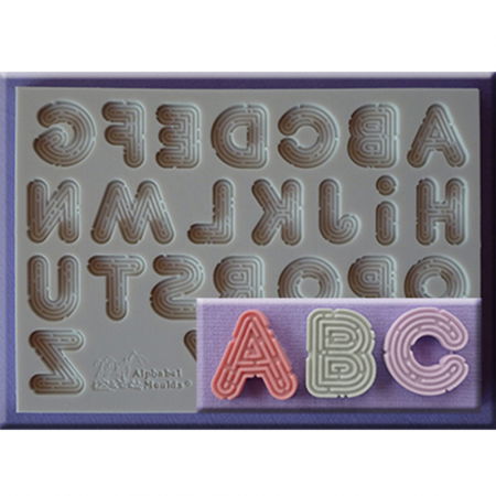 Mulaje de Silicon - Mulaj Silicon Alfabet Stil Disco H 2.2 cm