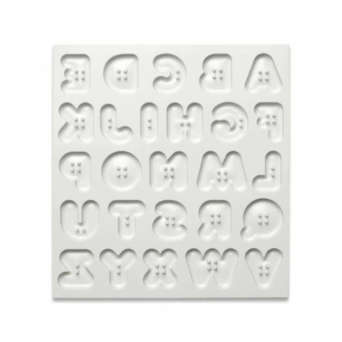 Mulaj Silicon Alfabet Stil Nasturi, H 2.2 cm [2]