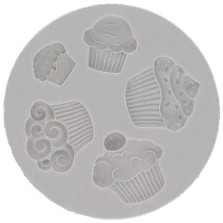 Mulaje de Silicon - Mulaj Silicon Baking Cupcakes, 5 Decoruri
