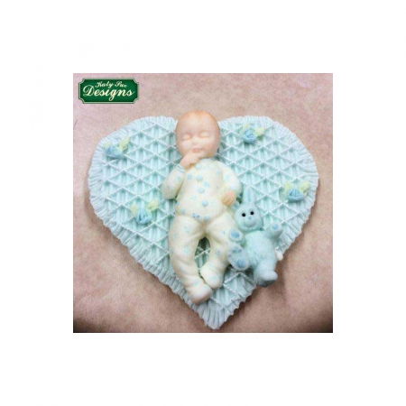 Ustensile Decorare Tort - Mulaj Silicon Bebelus cu Jucarie 4 x 8.5 cm