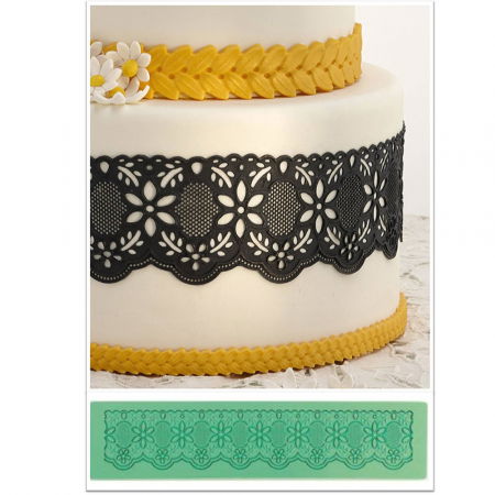 Mulaje Siraguri, Borduri - Mulaj Silicon Bordura Dantela, L 28.5 cm