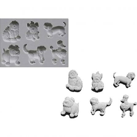 Mulaje de Silicon - Mulaj Silicon Catelusi, 1.5 - 2.5 x 1.5 - 3 cm, 6 Decoruri