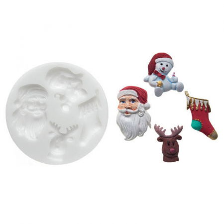 Mulaje de Silicon - Mulaj Silicon Craciun, 4 Subiecte (SLK216)