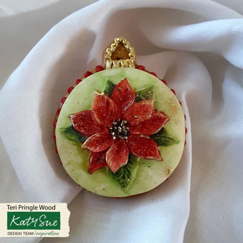 Mulaje de Sezon - Mulaj Silicon Craciun - Decor / Top Cupcake cu Floare Craciun Ø 7 cm