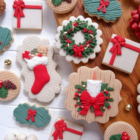 Mulaj Silicon Craciun - Lumanare cu Fundita, Ø 6.5 cm [2]