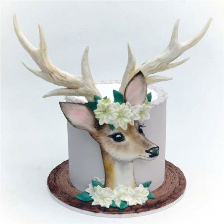 Mulaj Silicon Craciunita cu Frunze Katy Sue Ø 5 - 4 cm, 4 Decoruri [4]