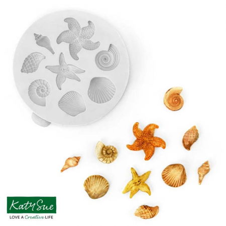 Ustensile Decorare Tort - Mulaj Silicon Creaturi Marine, 8 Figurine, Ø 1.5 - 3 cm 