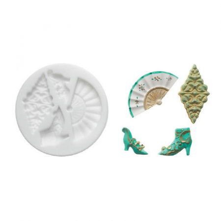 Mulaje de Silicon - Mulaj Silicon Decor Flamenco, 4 Subiecte, 5.2 x 2.9 cm (SLK332)