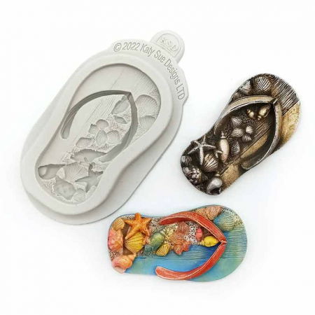 Mulaje de Silicon - Mulaj Silicon Decor Marin - Slap Plaja, 1 Subiect 7.8 x 4 cm