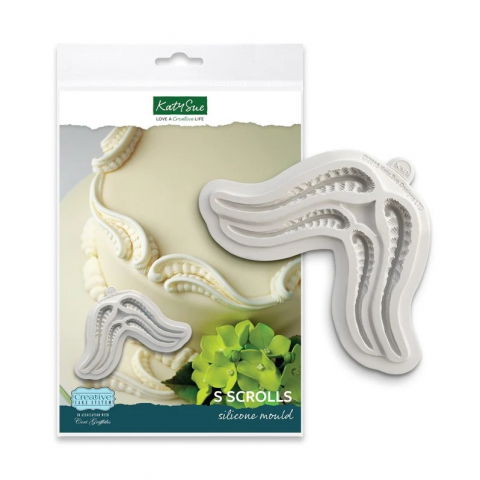 Mulaje Decor Clasic, Baroc - Mulaj Silicon Decor S Alungit, 4 Subiecte L 6.6 si 10 cm