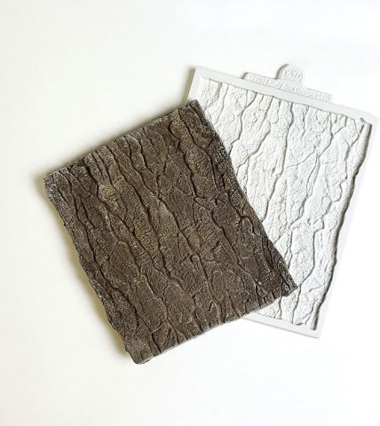 Ustensile Decorare Tort - Mulaj Silicon Decor Textura Coaja Copac 14.6 x 12.3 cm