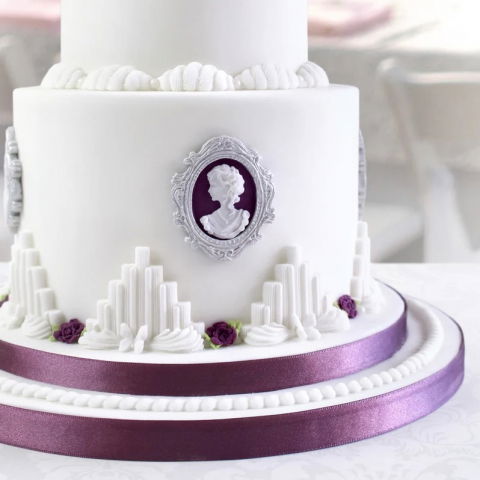 Mulaje Decor Clasic, Baroc - Mulaj Silicon Decor V Striat, 2 Subiecte Ø 4 si 5.2 cm