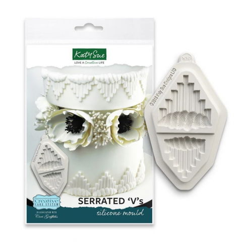 Mulaje Decor Clasic, Baroc - Mulaj Silicon Decor V Striat, 2 Subiecte Ø 4 si 5.2 cm