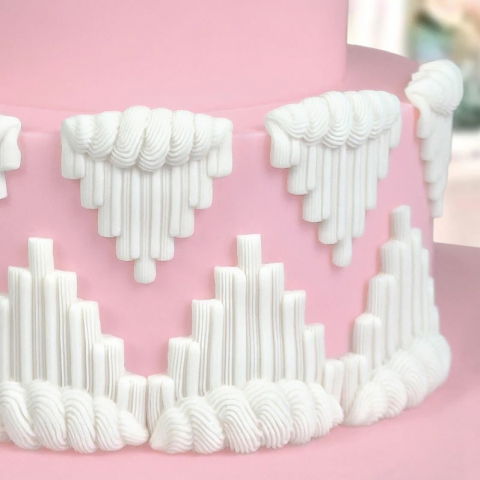 Mulaj Silicon Decor V Striat, 2 Subiecte Ø 4 si 5.2 cm [2]