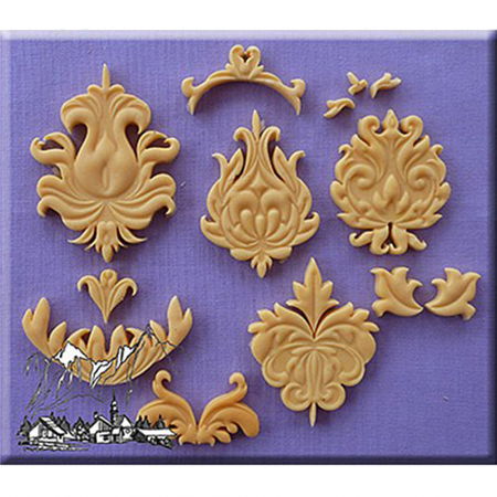 Mulaje Decor Clasic, Baroc - Mulaj Silicon Decoruri Baroc Ø 4 - 6 cm