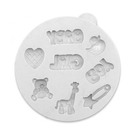 Ustensile Decorare Tort - Mulaj Silicon Decoruri Bebelusi - Botez, 8 Subiecte