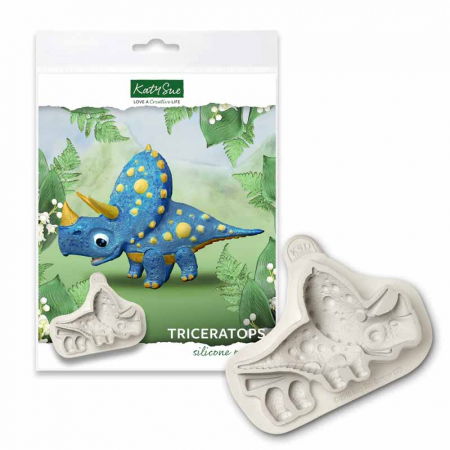 Ustensile Decorare Tort - Mulaj Silicon Dinozaur Triceratops 10.5 x 7 cm
