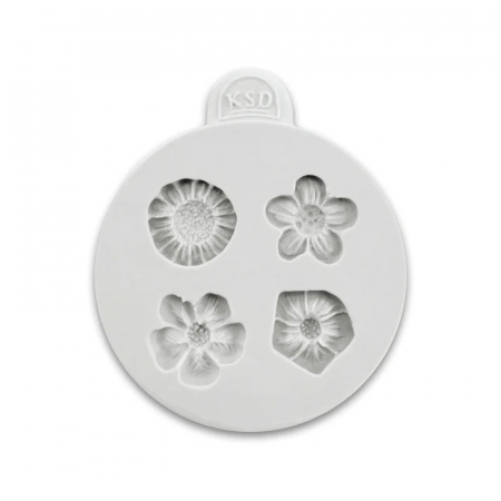 Mulaje Flori, Frunze, Fluturi - Mulaj Silicon Flori, 4 Subiecte Ø 1.7 cm